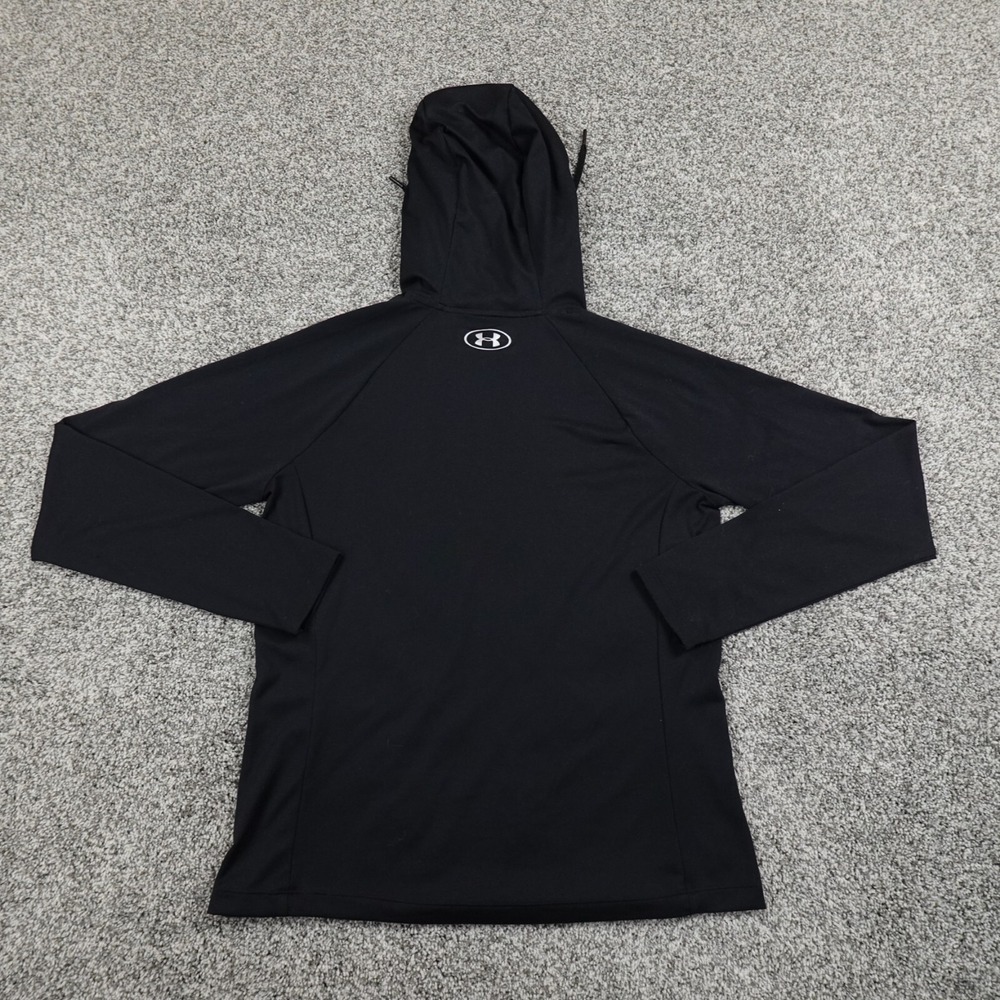 Under Armour Hoodie Womens M Black Loose HeatGear Sweater Sweatshirt‎ Pullover - Picture 5 of 10